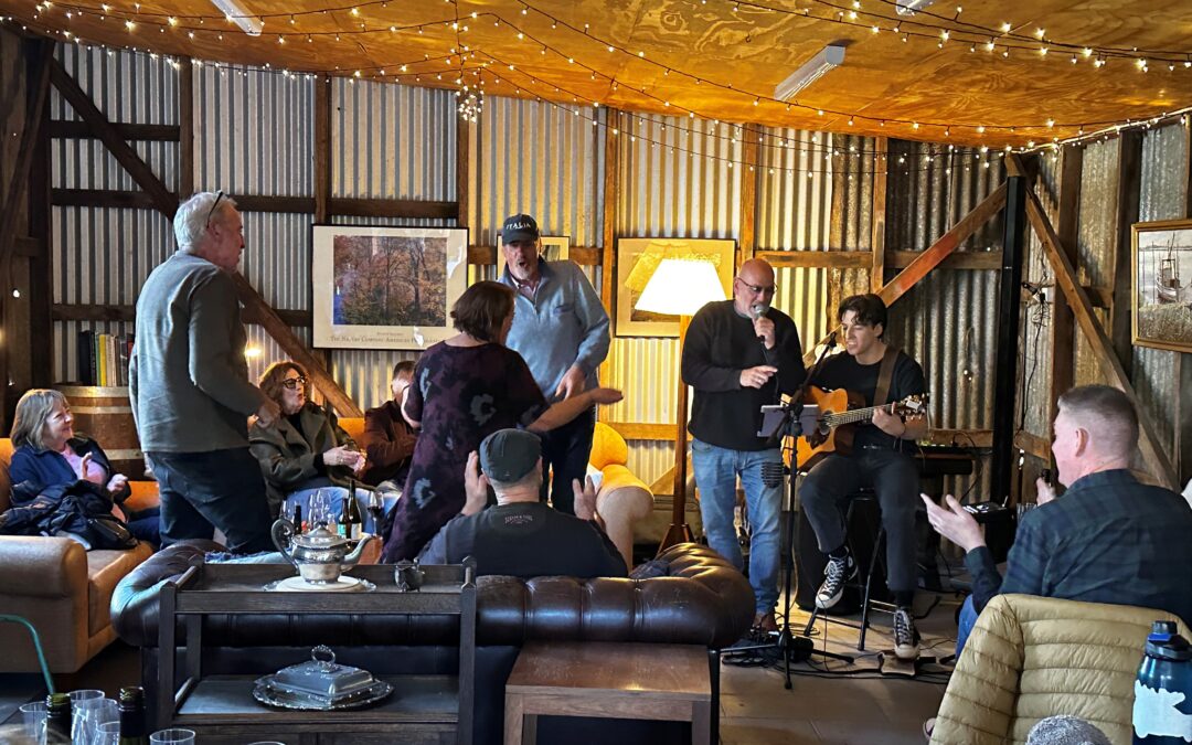 Cam Henderson sings at Barwon Ridge